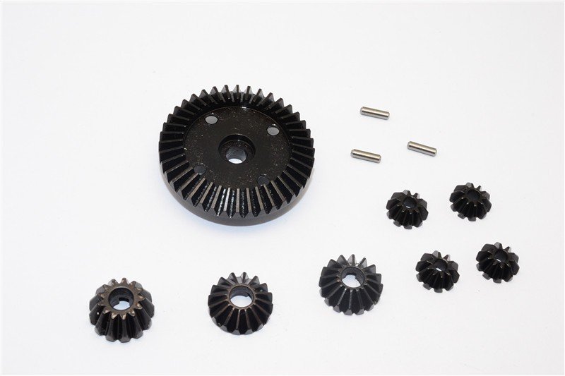 HPI WR8 Fluorescent x Steel#45 Differential Gears & Bevel Gears - 8pcs set (For Bullet MT 3.0 / Bullet ST Fluorescent X / WR8 Fluorescent x) - GPM WR81202