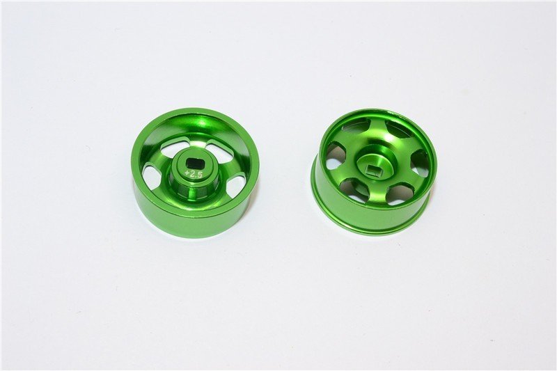 Kyosho Mini-Z AWD Alloy Front/Rear Ridge Rims (6p, 2.5mm Off set , Width 8.5mm) - 1pr - GPM MZA601FR+2.5