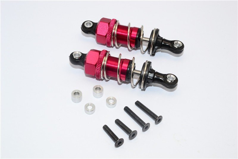 Tamiya MF01X Aluminium Rear Adjustable Spring Damper 53mm With Plastic Ball Top - 1pr set (For MF01X / M06) - GPM MF353R/PBT