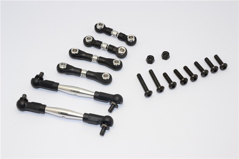 Tamiya 1/10 WR-02C Aluminium Completed Anti-thread Tie Rod (WR02C Use Only) - 7pcs set - GPM WR2160