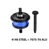 LOSI LMT 4WD Solid Axle Monster Truck 4140 Steel + 7075 Alloy Center Complete Differential 13/43T/1.0 Mod - GPM LMT1343S/CS