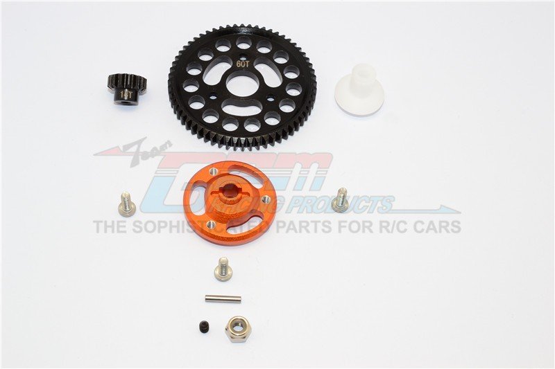 TRAXXAS CRANIAC MONSTER TRUCK Aluminium Spur Gear Adapter+Steel Gear 60T & 14T - 1set - GPM CRA156014T