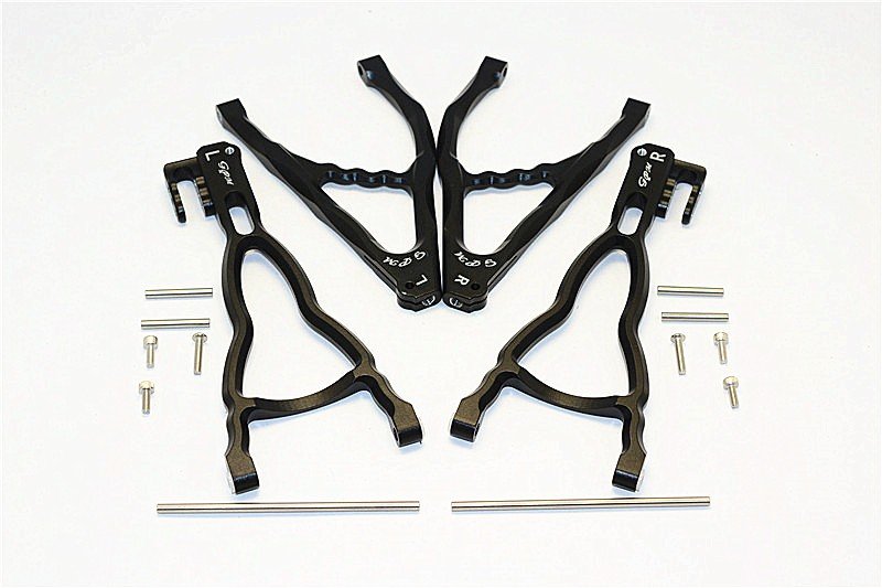 TRAXXAS E-REVO Aluminium Rear Upper & Lower Suspension Arm - 4pcs set (For E-REVO 560871, REVO, SUMMIT) - GPM ER5657