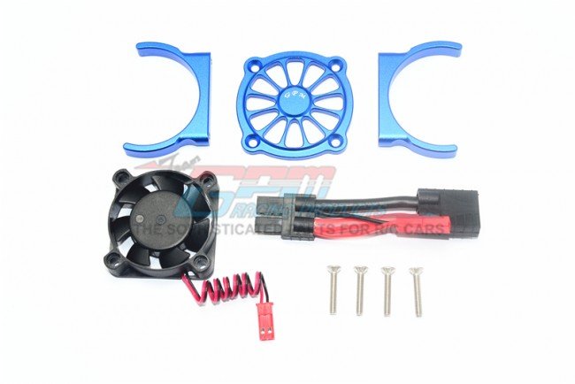 TRAXXAS E-REVO VXL Aluminum Motor Heat Sink With Cooling Fan - 9pc set - GPM ER2018FAN