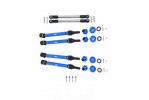 TRAXXAS MAXX MONSTER TRUCK harden Steel+Aluminum Front/Rear Adjustable CVD Drive Shaft+Hex Adapter+Wheel Lock +Stainless Steel Adjustable Front Steering Tie Rod(suitable For+20mm Widening Kit) - 34pc set - GPM TXMS143FRS