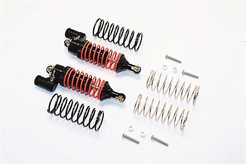 TRAXXAS TELLURIDE 4x4 Aluminium Front Adjustable L-shape Damper (86mm) With 1.3mm & 1.7mm Coil Spare Springs - 1pr set (For Slash 4x4 / Telluride) - GPM TEL086F/L