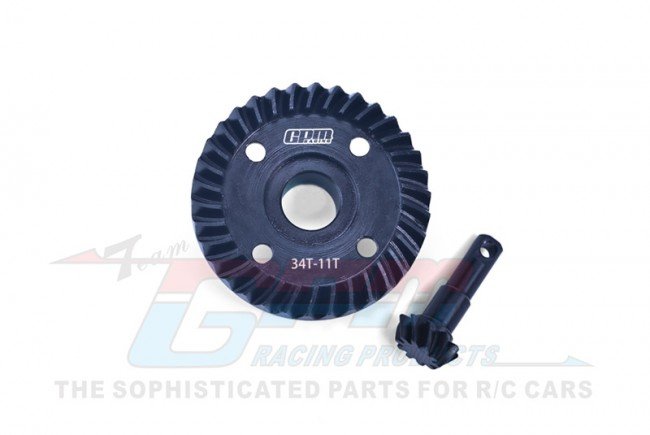 TRAXXAS TRX4 TRAIL CRAWLER 40CR Steel Differential Bevel Gear 34T & Pinion Gear 11T - GPM TRX41134T