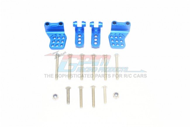 TRAXXAS TRX4 FORD BRONCO Aluminum Adjustable Front + Rear Damper Mount (Multiple Positioning Holes) - 16pc set - GPM TRX4029FRBZ