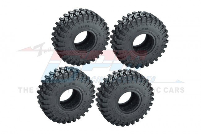 TRAXXAS TRX4M FORD BRONCO 1.0 Inch Adhesive Crawler Rubber Tires 62mm X 20.5mm With Foam Inserts - GPM TRX4MZSP19B