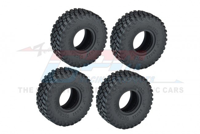 TRAXXAS TRX4M FORD BRONCO 1.0 Inch High Adhesive Crawler Rubber Tires 55mm X 22mm With Foam Inserts - GPM TRX4MZSP24A