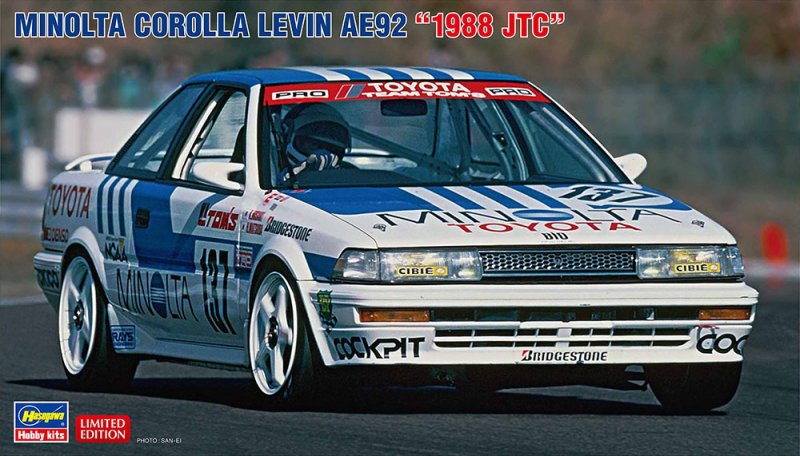 Hasegawa 20515 - 1/24 Minolta Corolla Levin AE92 1988 JTC