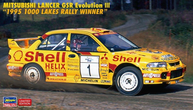 Hasegawa 20560 - 1/24 Mitsubishi Lancer GSR Evolution III 1995 1000 Lakes Rally Winner
