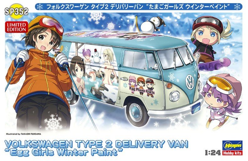 Hasegawa SP352 - 1/24 Volkswagen Type 2 Delivery Van Egg Girls Winter Paint