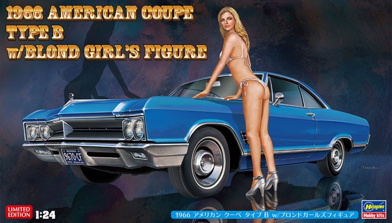 Hasegawa SP413 - 1/24 1966 American Coupe Type B With Blond Girl\'s Figure 52213