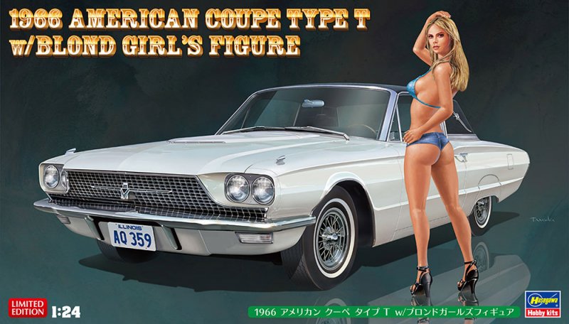Hasegawa SP441 - 1/24 1966 American Coupe Type T With Blond Girl\'s Figure 52241