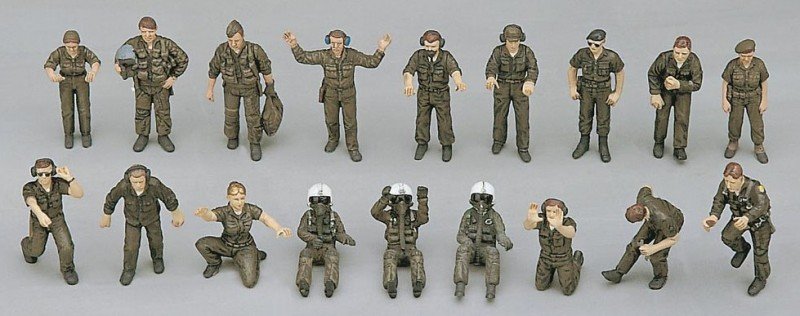 Hasegawa 36105 - 1/48 U.S.Pilot/Ground Crew Set: B For Aircraft X48-5 (36005)