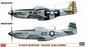 Hasegawa 02020 - 1/72 P-51D/K Mustang Pacific Aces Combo (2 Set)