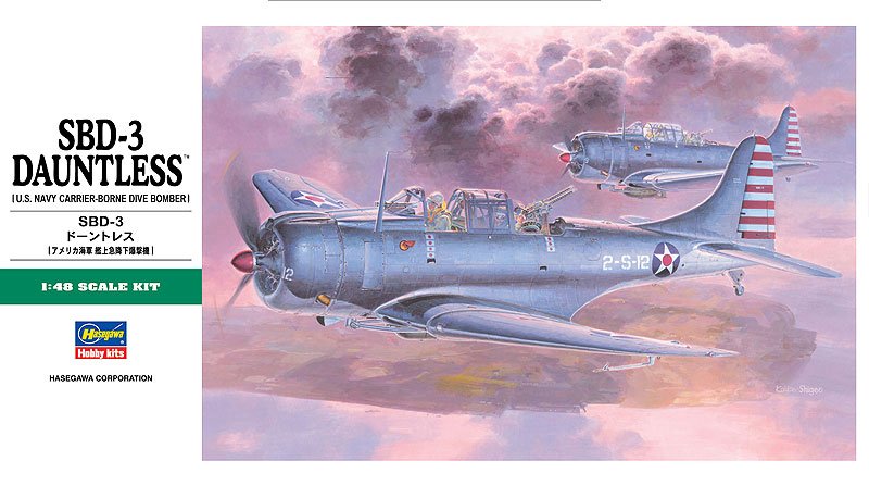 Hasegawa 09119 - JT19 1/48 SBD-3 Dauntless (U.S. Navy Carrier-Borne Dive Bomber)