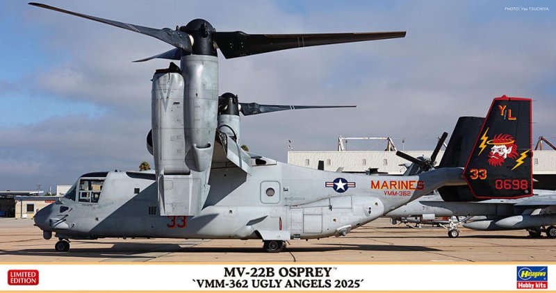 Hasegawa 02530 - 1/72 MV-22B Osprey VMM-362 Ugly Angels 2025