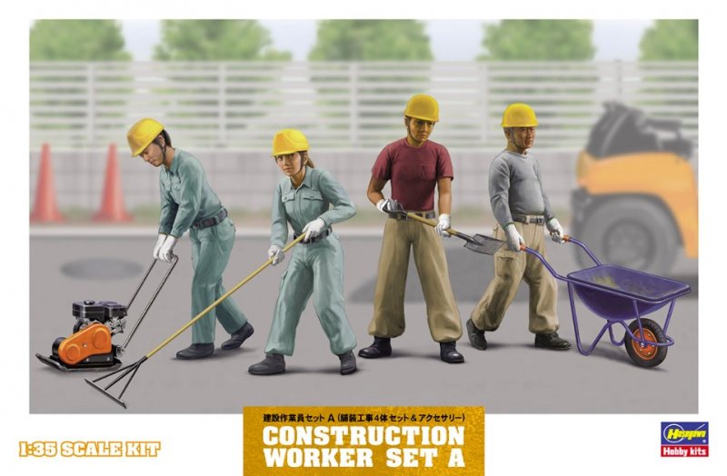 Hasegawa 66003 - WM03 1/35 Construction Worker Set A