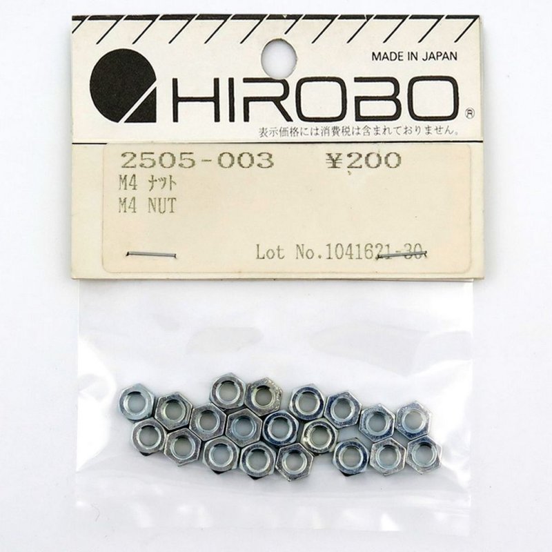 HIROBO 2505-003 M4 HEXAGON NUT 20PCS #2505003