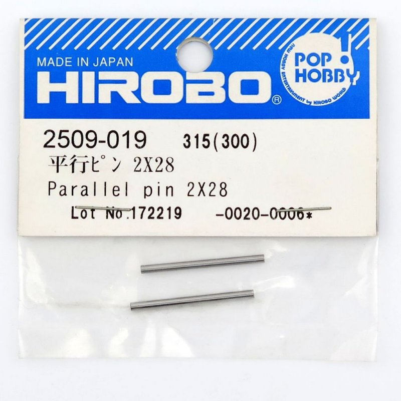HIROBO 2509-019 PARALLEL PIN 2 X 28 #2509019