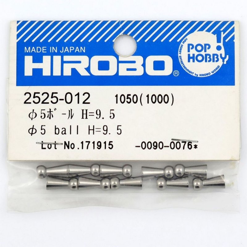 HIROBO 2525-012 D5MM BALL H=9.5 10PCS #2525012