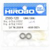 HIROBO 2500-120 BALL BEARING 7 X 11 X 3 MM 2PCS #117ZZ #2500120