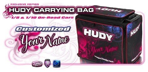 HUDY 199120-C 1/10 & 1/8 Carrying Bag + Tool Bag - Custom Name