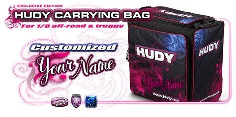 HUDY 199140-C 1/8 Off-Road & Truggy Carrying Bag - Custom Name