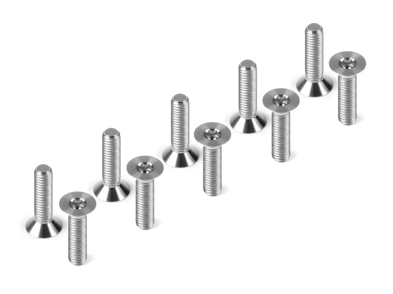 HUDY 903312-T Titanium Flat Head Screw M3x12 (10)