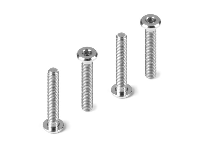 HUDY 908318-T Titanium SUPER-LOW Head Screw Centering DIA M3x18 (4)