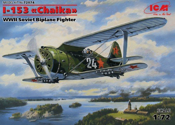 ICM 72074 - 1/72 I-153 , Wwii Soviet Biplane Fighter