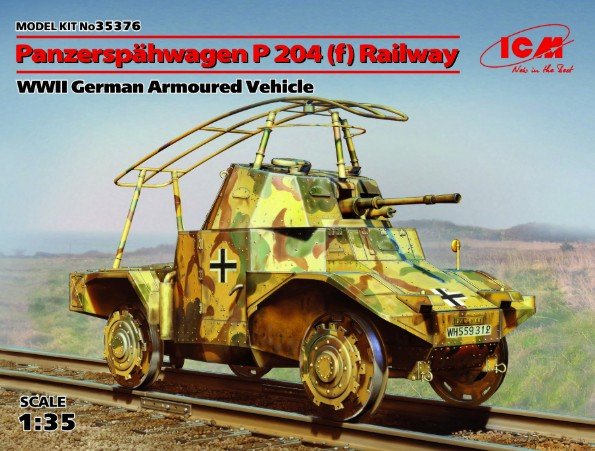 ICM 35376 - 1/35 Panzerspahwagen P 204 (f) Railway