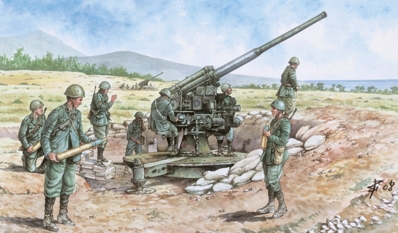 Italeri 6122 - 1/72 Italian 90/53 Gun with Crew WWII