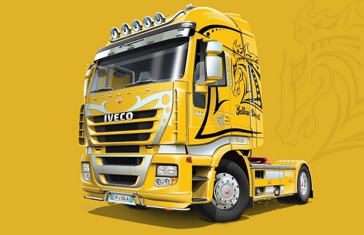 Italeri 3898 - 1/24 Iveco Stralis Yellow Devil