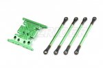 Axial Racing SCX-10 Dingo Aluminum Skid Plate & Linkage Set (Green)