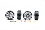 Axial Racing SCX24 Aluminum 1.0' Beadlock 8 Spokes Wheels (Gun Metal,4pcs) w/Brass Ring