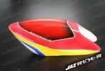 Glass Fibre Canopy (Red w/ Yellow and Blue) For Align T-rex TRex 500 parts - Jazrider Brand [JR-HAG-TX500-051]