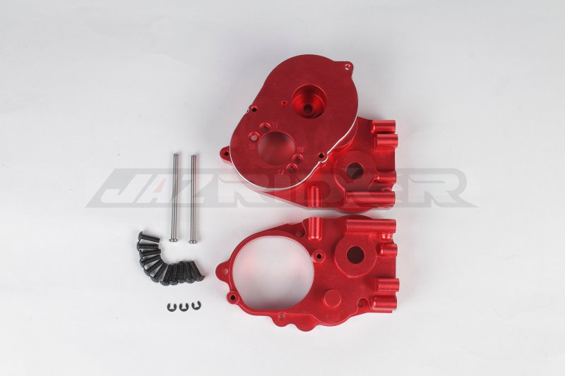 Tamiya DT02/ DT03/ DT04/ Hornet EVO. Aluminum Gear Box (Red)