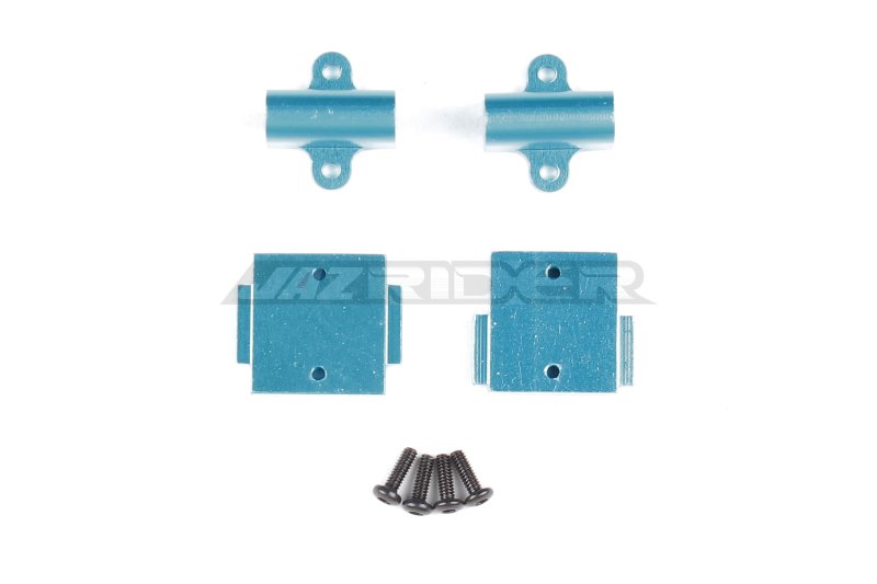 Tamiya Hotshot, Super Hotshot, Hotshot II Aluminum Gear Box Stay w/Stabilizer Mount Set (Blue)