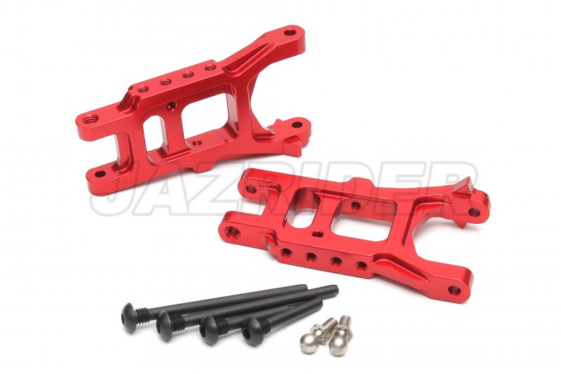 Tamiya Thunder shot/ Thunder Dragon/ Fire Dragon/ Terra Scorcher Aluminum Front/Rear Lower Suspension Arms (2pcs,Red)