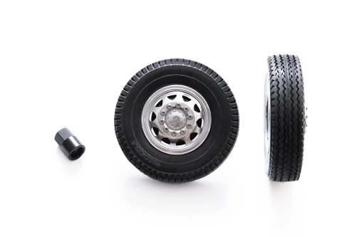 Tamiya Tractor Trucks [15422] Aluminum Front Wheel & Tire set (2)