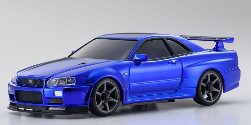 限定品！R34 クロームブルー ミニッツ 20th Anniversaryスペシ ミニッツ 20th 限定モデル クロームブルー スカイライン GT-R