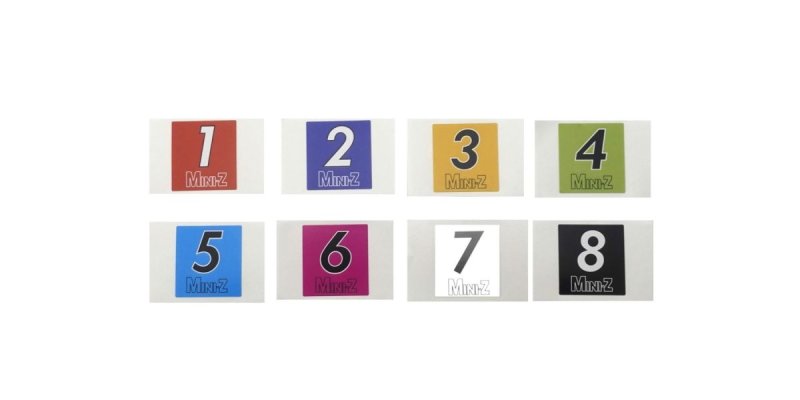 Kyosho MZW129 - Mini-Z Car Number (No.1-8/50set)