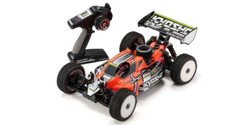 Kyosho 33025T1S - 1:8 Scale Radio Controlled .21Engine Powered 4WD Racing Buggy readyset INFERNO MP10 Color Type 1 Red