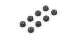 Kyosho MZW128BK - M2 Aluminium Nylon Color Nut 8pcs(Black)
