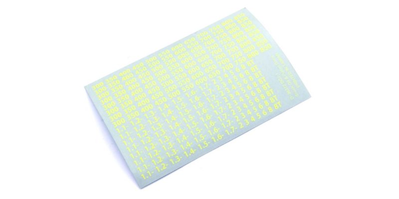 Kyosho 36372Y - Shock Oil Decal (Yellow)