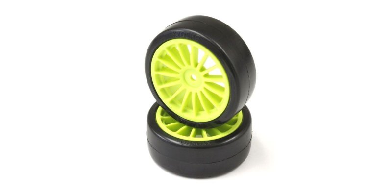 Kyosho FAT302KG - Drift Tire(Pre-glued/F-Green/2pcs)FAZER