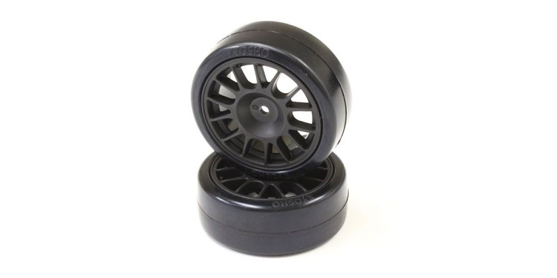 Kyosho FAT305BK - Drift Tire Front(14-Spoke/Black/24mm/2p)